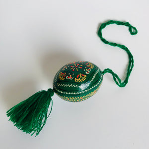 Pisanka, handpainted wooden egg, Hutsulsky ornament