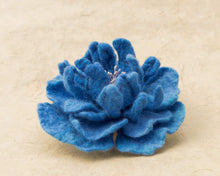 Load image into Gallery viewer, Felted Brooch Blue Color