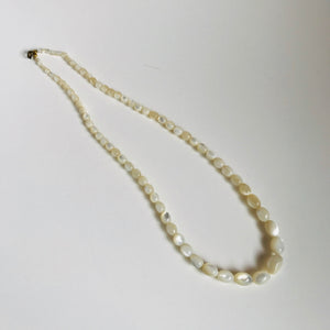 Crescent vintage moonstone necklace