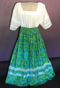 Ethno style costume for woman, size M, green