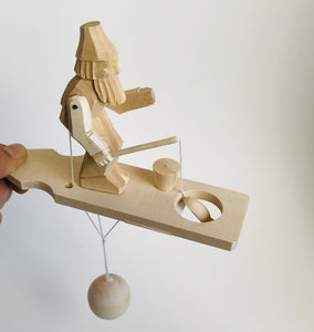 Wooden moving toy - Fisherman