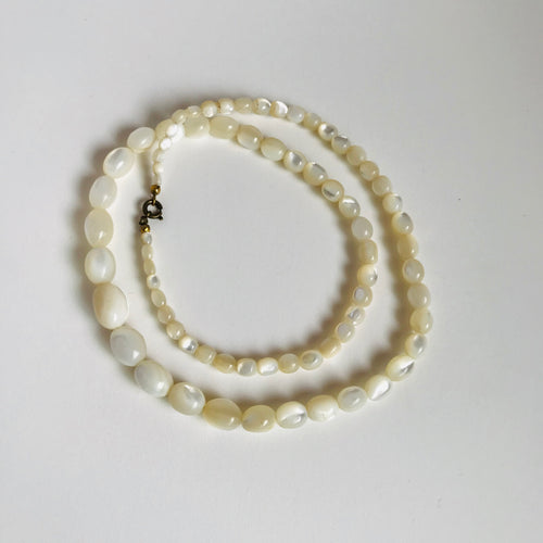 Crescent vintage moonstone necklace