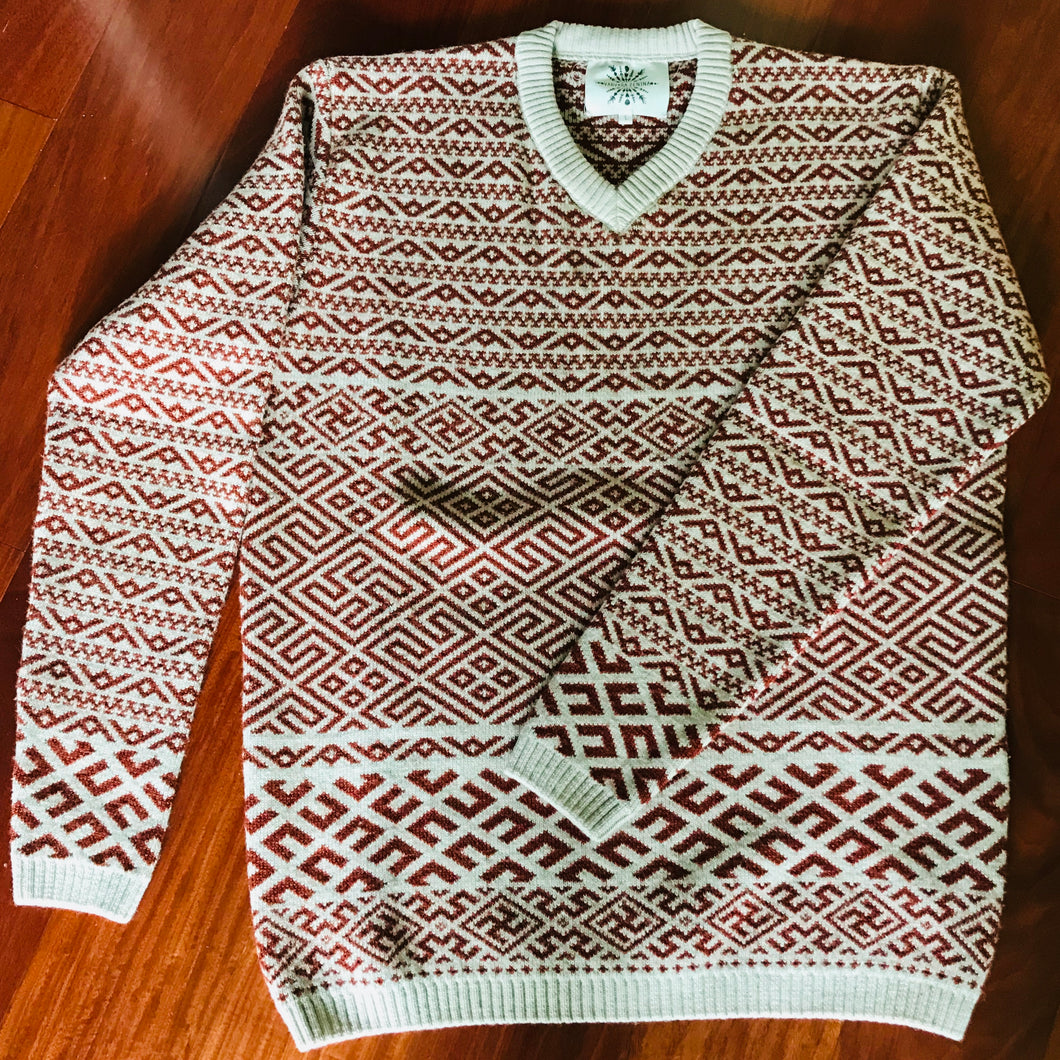Sweater with traditional pattern