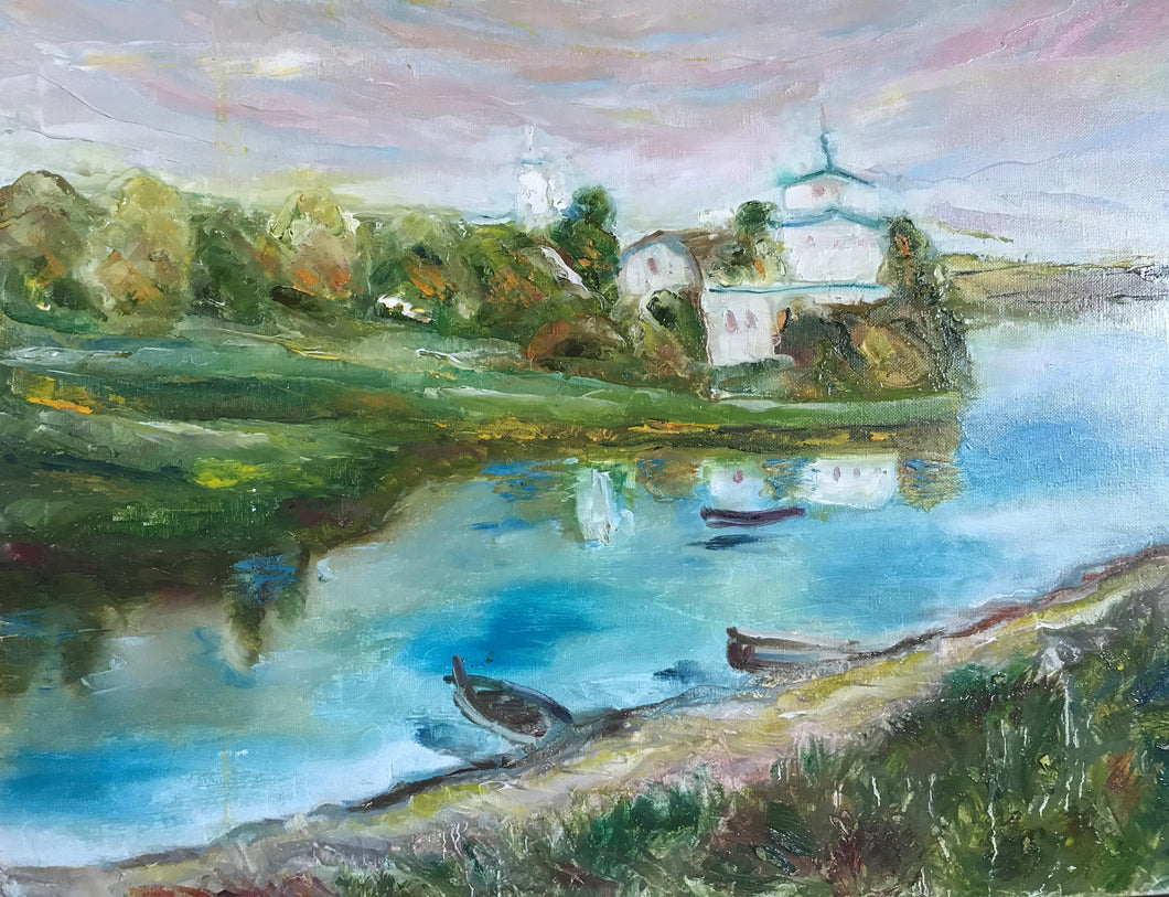 The river, oil on canvas