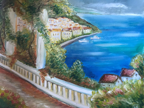 Crimea view, oil on canvas