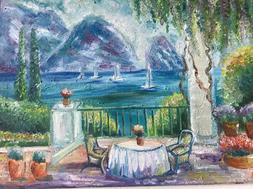 Naples Bay, oil on canvas