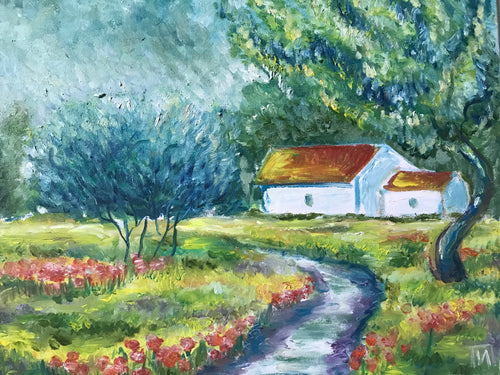 Summer garden, oil on canvas