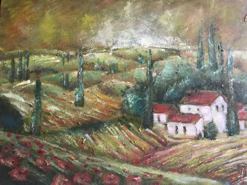 Provence view, oil on canvas