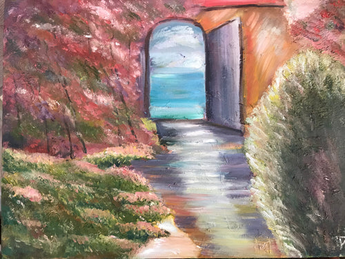 The door to the sea, canvas, oil