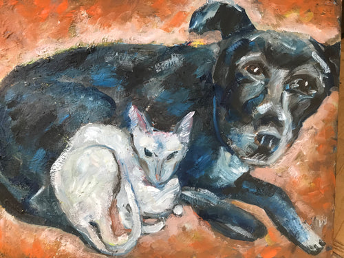 Big friends, oil on canvas