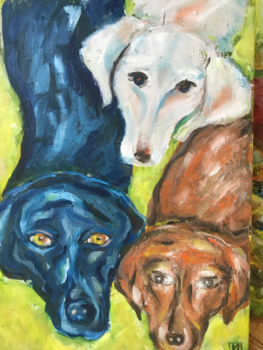 Friends, oil on canvas