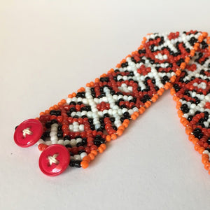 Bead woven bracelet, handmade