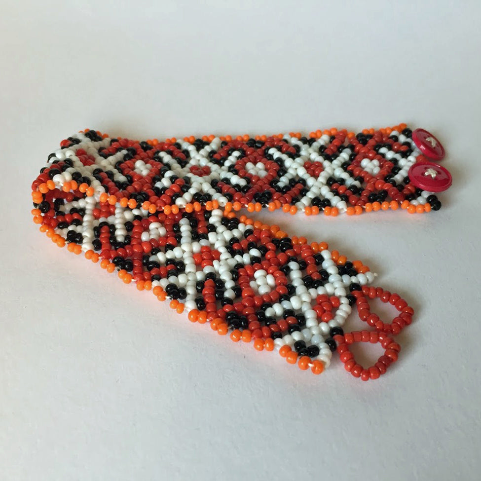 Bead woven bracelet, handmade