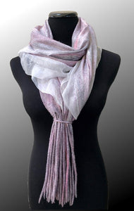 Nunofelted Wrap Merino Wool Pink Grey