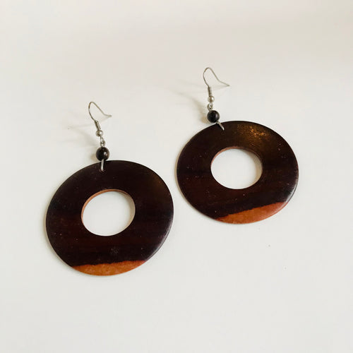 Lightweight wooden earrings