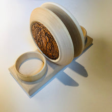 Load image into Gallery viewer, Wooden with Birch bark accent napkin holder.