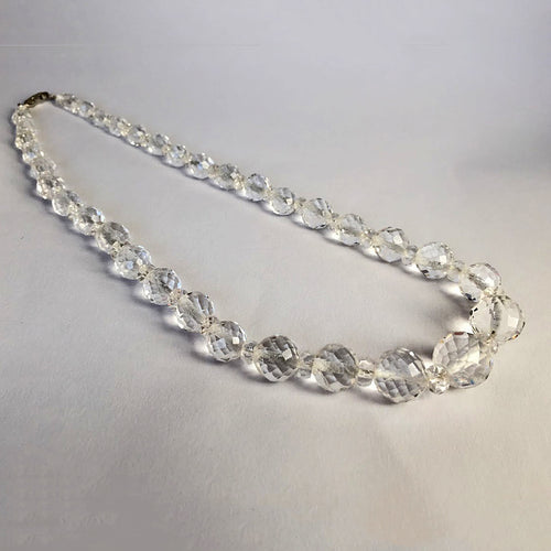 Сrescent vintage rhinestone necklace